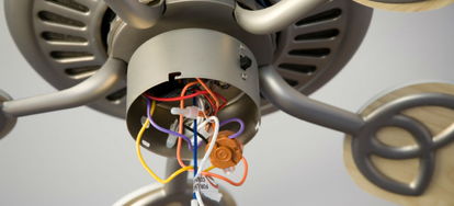 wiring a ceiling fan with light to a red black white