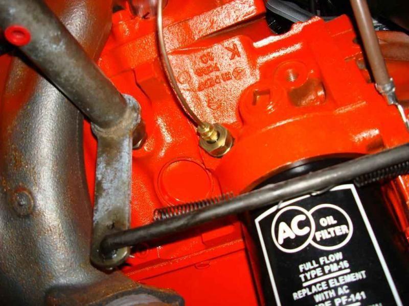 66 427 4bolt oil line connection CorvetteForum Chevrolet Corvette