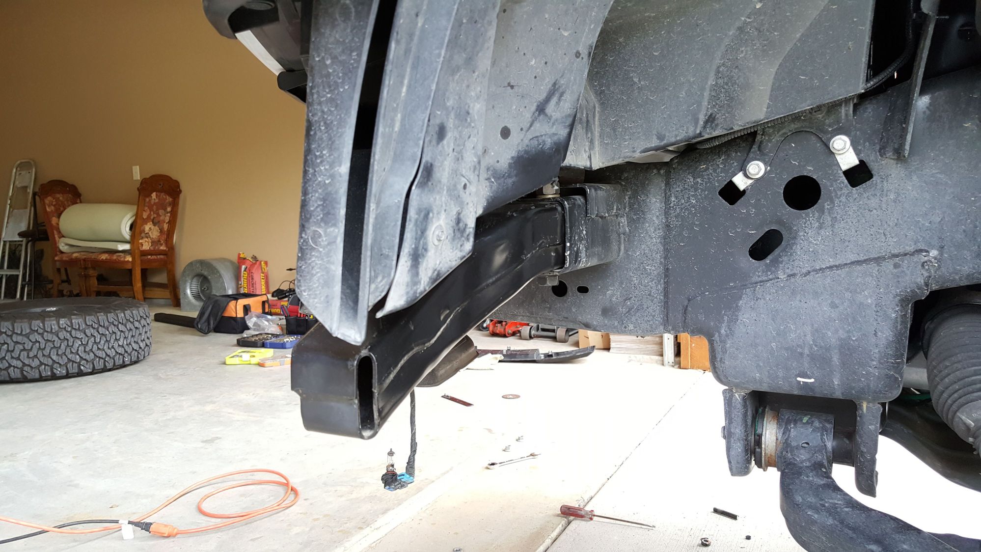 Crash Bars How to swap fronts for tire clearance Ford F150 Forum