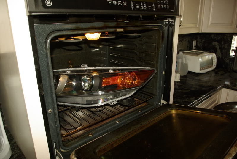 headlight in oven