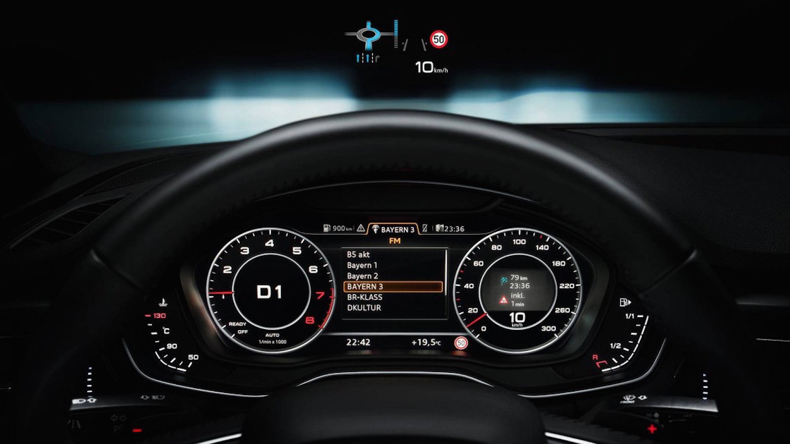 Head-up-display  Audi MediaCenter