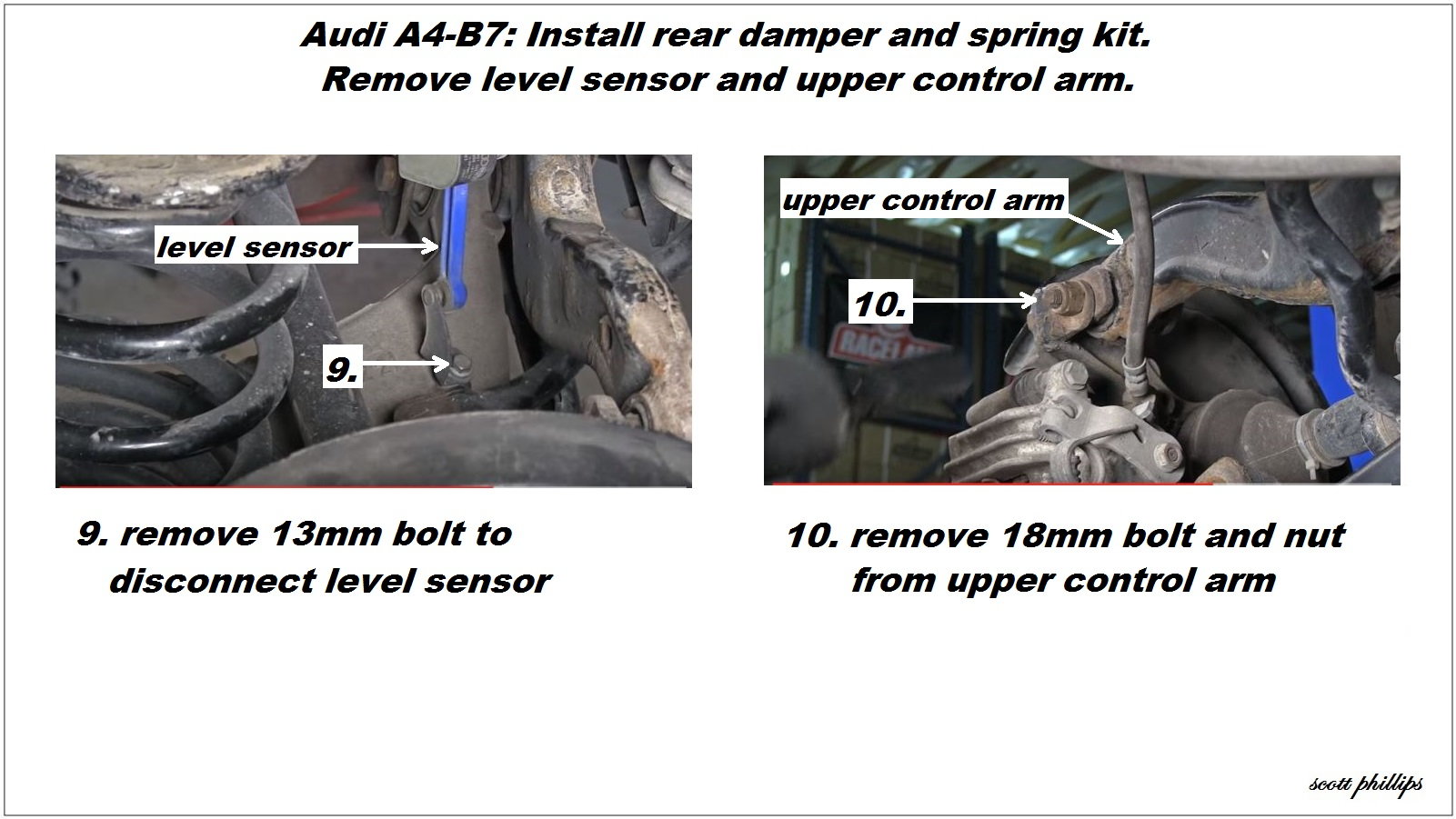 Disconnect level sensor and upper control arm