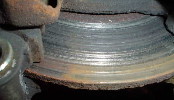 audi a3 a4 damaged worn grooved brake disc rotor