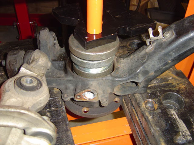 audi a4 b7 b8 hub wheel bearing replace remove press DIY how to