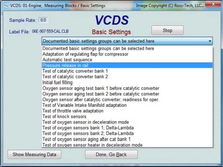 VCDS app basic settings