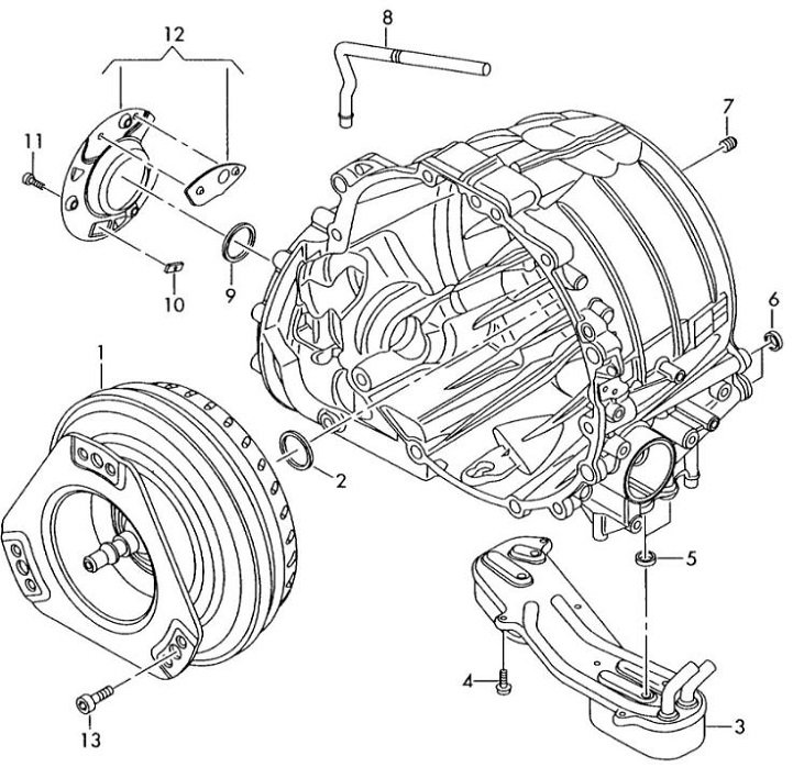Replacing your torque converter (1) is likely the only option to resolve your P0741 issues