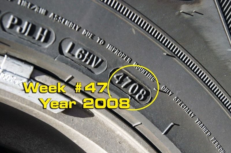 Read the tire date code