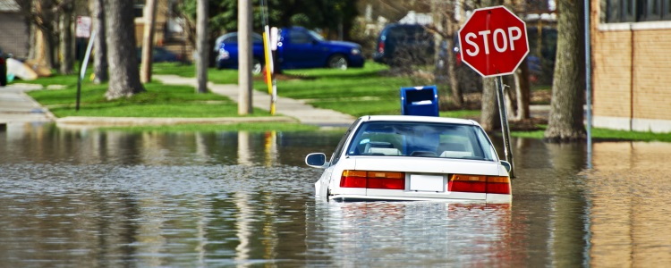 car underwater, flash flood