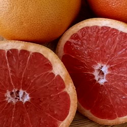 Cut grapefruit halves