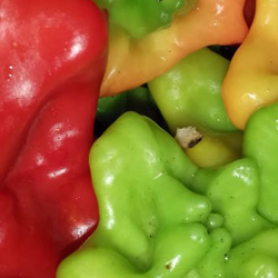 Colorful hot peppers
