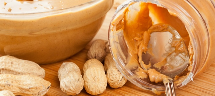 peanuts and peanut butter jar