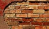 An old, red-brick wall.