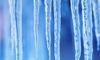 icicles on a blue background