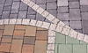 A variety of paver stones laid out