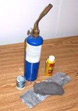 Apply a light coating of soldering flux to the outside of the pipe and the insid