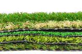 Layers of artificial grass