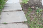 a concrete sidewalk