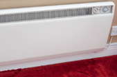 A baseboard heater.