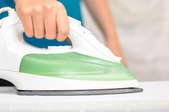 woman ironing