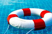 A pool with life preserver