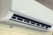 air conditioning unit mounted to the wall