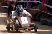 a person in a Go Kart
