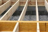 Floor joists in a construction project.