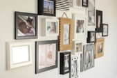 Wall of framed pictures