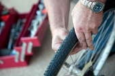 Repairing a bicycle tire