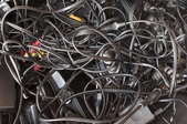Wires in a pile.