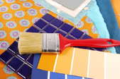 tile and paint brush