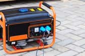 a black and orange generator