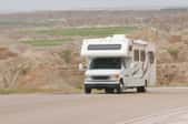An RV on the road.
