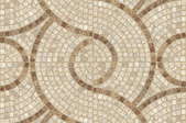 brown and tan mosaic tile flooring