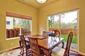 dining room with sliding glass doors