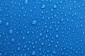 water droplets on  blue background