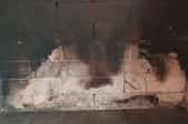 fireplace bricks with burn damage