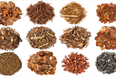 Different types of bark mulch.
