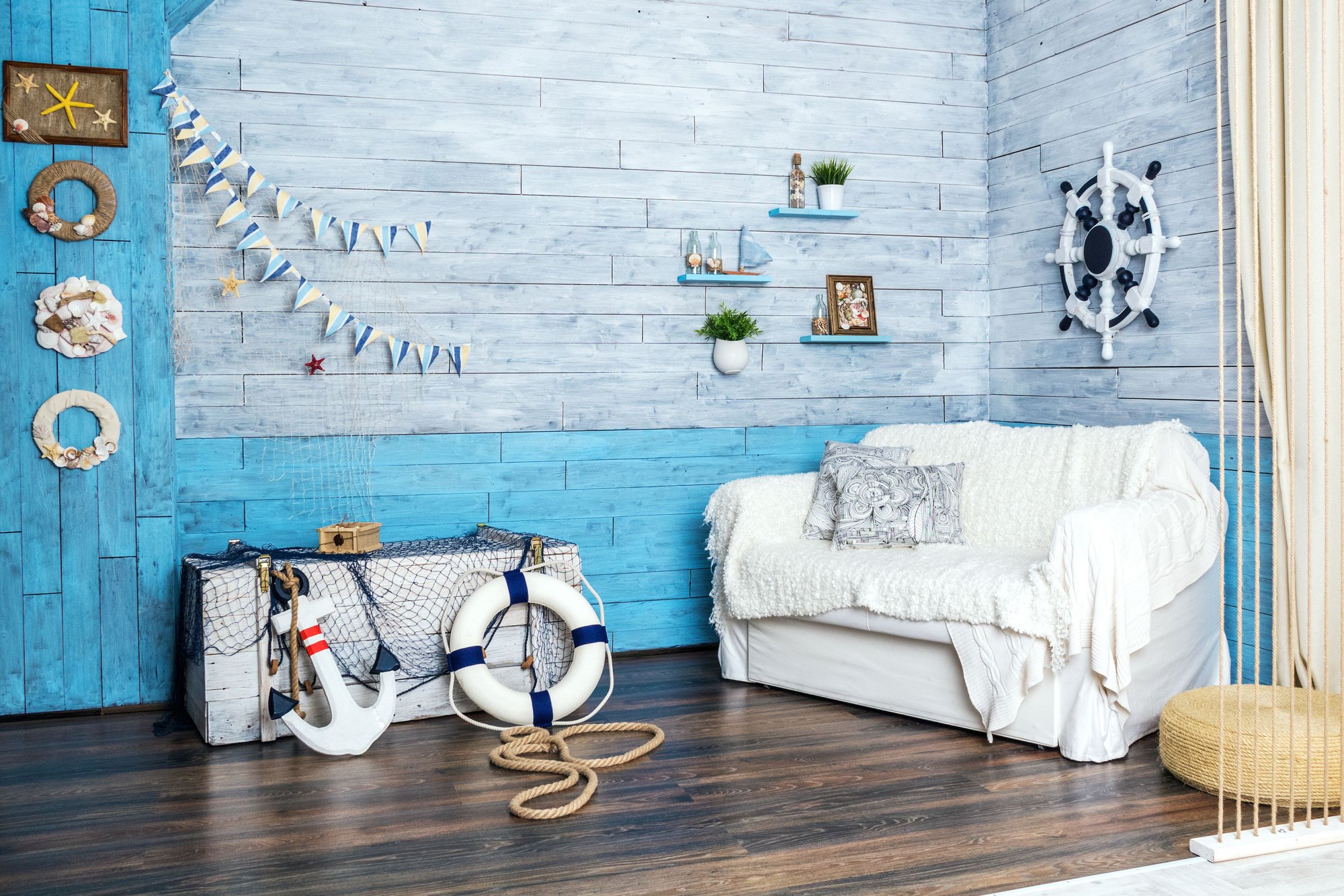 Nautical decorations. 