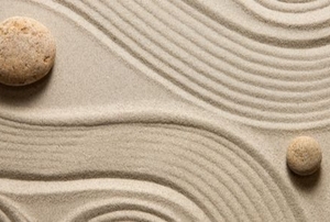 A sand garden.