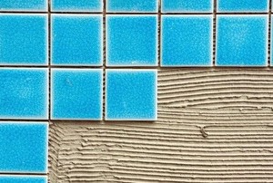 tiles on a cement background