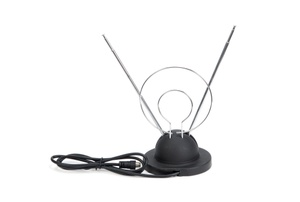 An antenna on a white background.