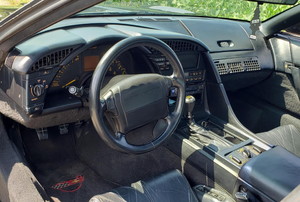 The inside of a car.