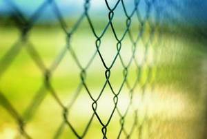 A close shot of a chain link fence.