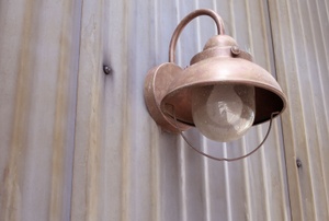 Exterior copper light fixture