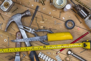 Tools on a table.