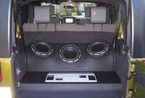 Subwoofers in a car