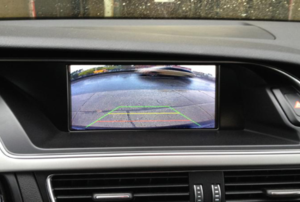a parking camera in a car