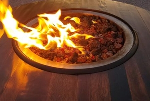 A fire pit.