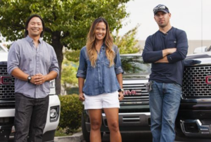 Contestants in the 2015 GMC DIY Challenge standing in front of a truck